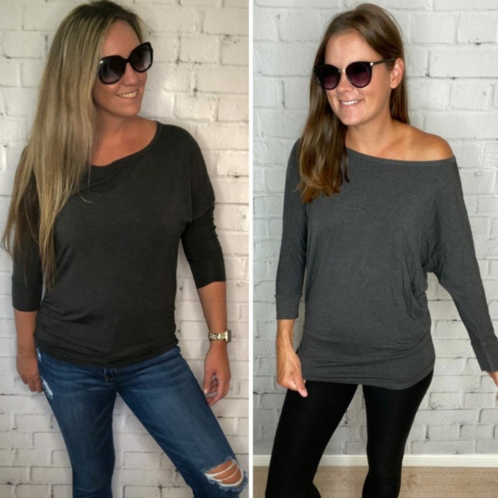 Simply Charcoal Top NWT